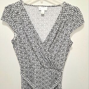 Like New! Black & White Matte Jersey Dress